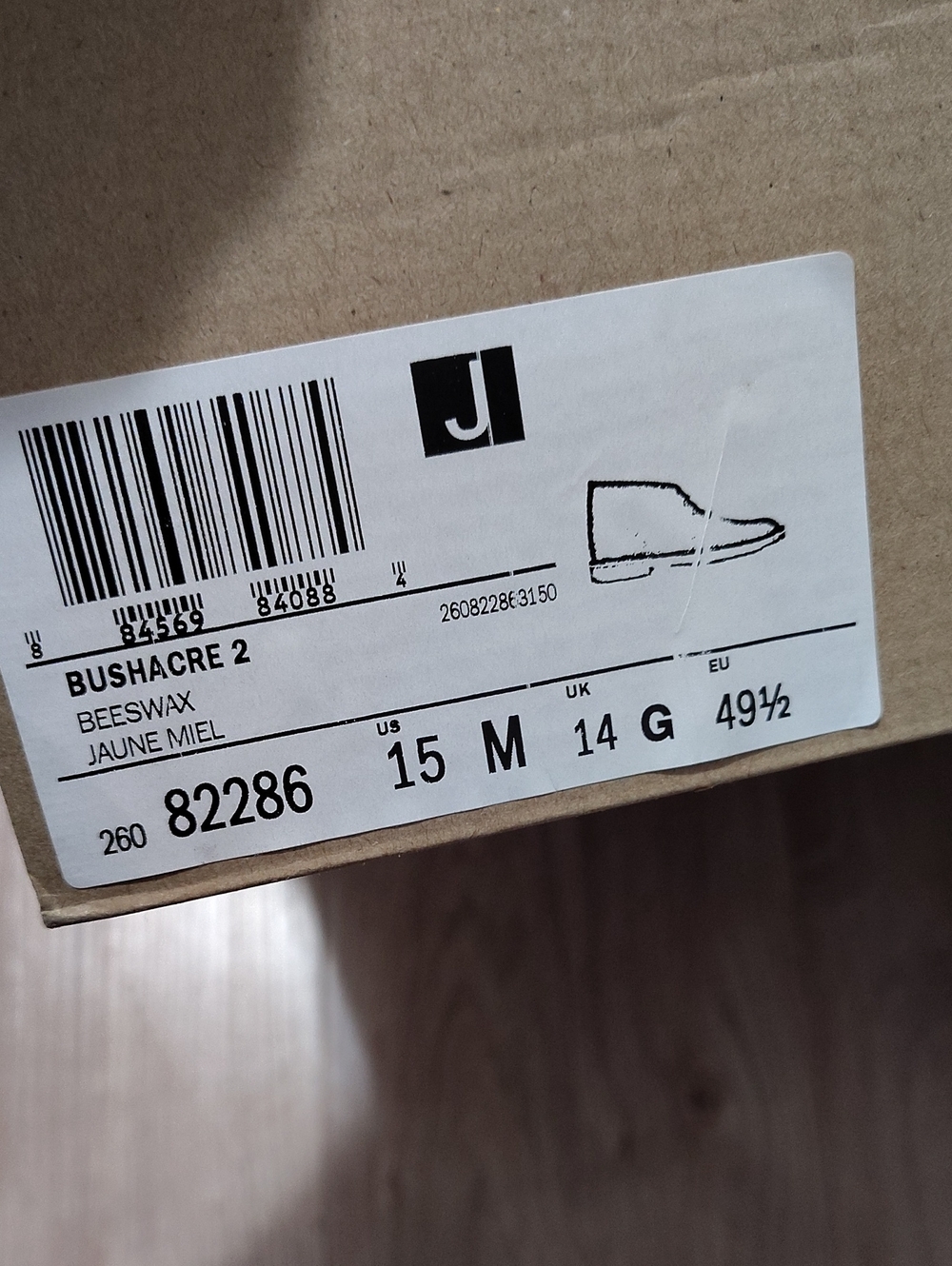 New In Box! CLARKS MEN'S BUSHACRE 2 BEESWAX LEATHER - Size 15 - Picture 4 of 7